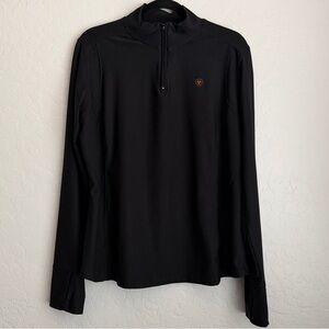 Ariat Women's 1/4 Zip Long Sleeve Pullover Shirt Black Large